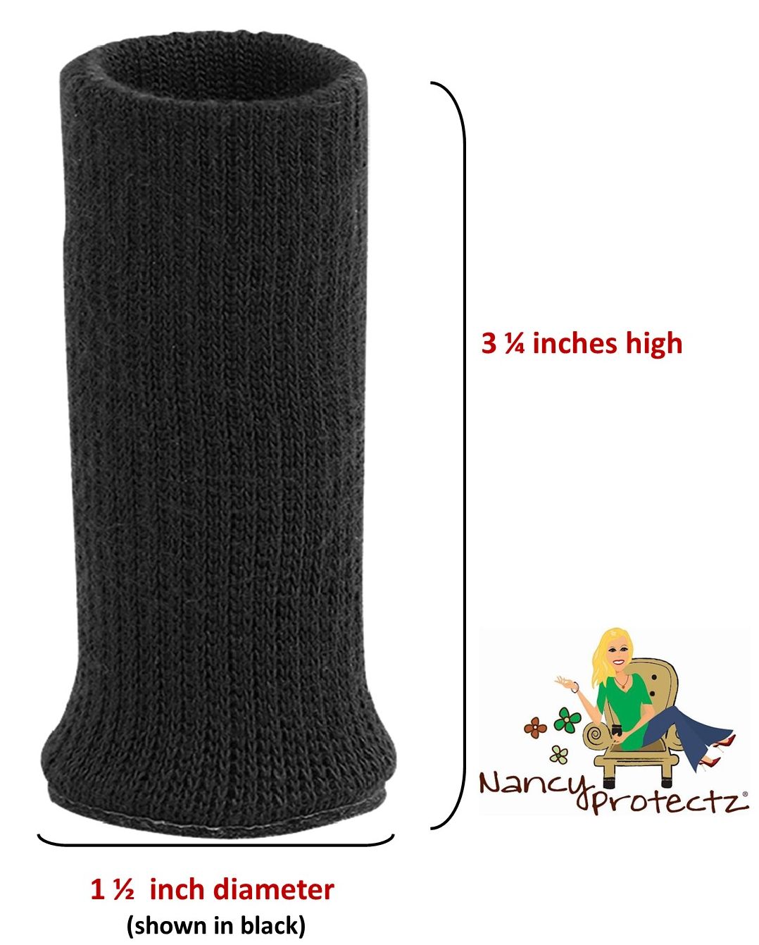 The Original Furniture Sock. Medium/Brown-NancyProtectz Patented with  Grips/Furniture Chair Leg Hardwood Floor Protectors.